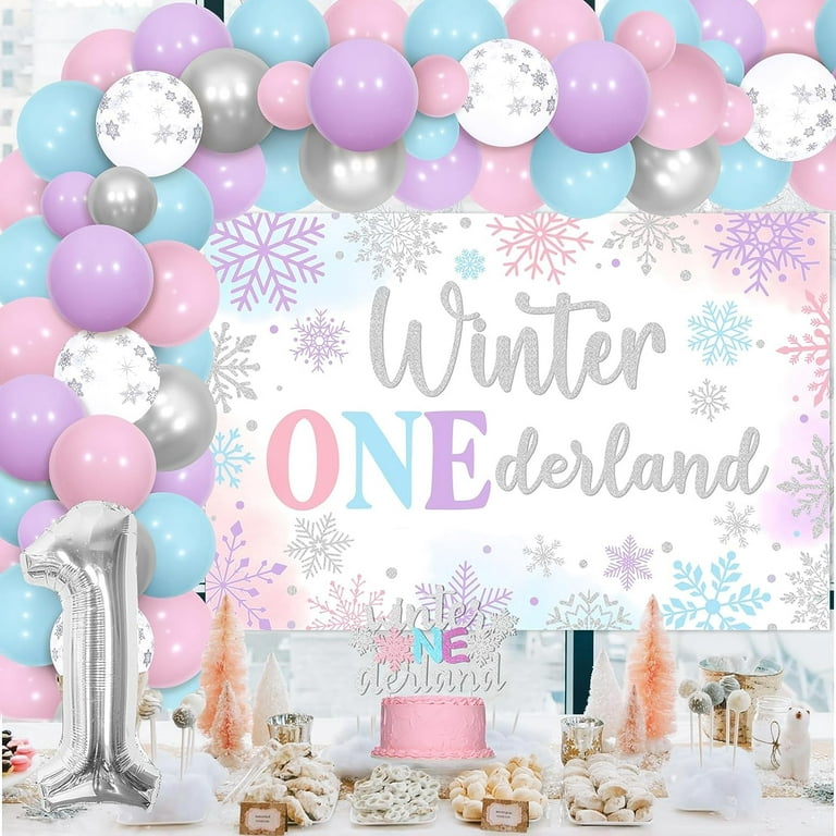 Winter Wonderland Banner, Winter Onederland Party Theme, First