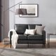 thumbnail image 1 of Jianna Faux Leather Loveseat, Saddle Brown living room furniture My Lux Decor Round, 1 of 5