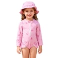 thumbnail image 1 of Niños Sombreros de Verano para Niñas Traje de Baño Unido Impreso con Medio Cremallera para 6 Meses a 3 Años Niñas Traje de Baño de Dos Piezas, 1 of 9