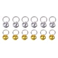 thumbnail image 1 of 12 cascabeles pequeños para mascotas, cuentas sueltas, cascabeles para mascotas, gatos, cachorros, perros, campanas para collar, fiesta de Navidad, accesorios para manualidades (dorado+plata, 14 mm), 1 of 5