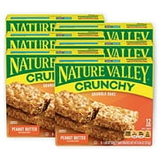 Nature Valley Granola Bars, Crunchy, Peanut Butter, 1.49 Oz, 12 Ct (Pack Of 6)
