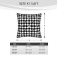 thumbnail image 4 of Bingfone Anchor Black Tartan Plaid Linen Throw Pillow Covers Cushion Case Pocket Button Vintage Farmhouse Pillowcase for Sofa Couch Bed 18"x18", 4 of 9