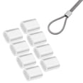 thumbnail image 3 of Férulas de aluminio, Práctica estable Liso de 100 piezas de aluminio alambre de aluminio clamp m4 al6063 para aparejo de cuerda, 3 of 7