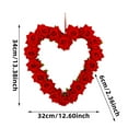 thumbnail image 3 of Valentines Day Wreath Decor,Artificial Rose Wreath,Wreaths For Front Door Outside,13 Inch Valentine Decorations,Fake Rose Flowers Heart Shaped Wreath For Outdoor Valentine'S Day Wreath,Red, 3 of 8