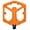 Orange, variant on Stamp Flat MTB Pedals - Size-Specific, Lightweight, Versatile, Durable Bike Pedals