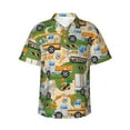 thumbnail image 1 of Fotbe Construction Machinery1 Camisa Hawaiana para Hombre Unisex – Camisa Casual de Verano con Botones de Manga Corta de Algodón y Lino,3X-Large, 1 of 7