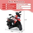thumbnail image 4 of Electric Motorcycle for Kids Dirt Bike by TOBBI 12V Battery Powered Ride On Toy Rechargeable Motorbike w/Training Wheels Gift for Toddler Boys Girls Aged 3-6, Red, 4 of 11