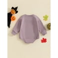 thumbnail image 6 of Caoirhny Baby Girls Boys Halloween Romper Casual Pumpkin Print Round Neck Long Sleeve Jumpsuit for Fall Winter, 6 of 9