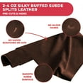 thumbnail image 6 of ELW Premium Suede Cowhide 2-4 oz 1-1.6mm - Soft Full Grain Pre-Cut Side Leather - 1-3 SQ FT,Brown - USA Made Silky Buffed Suede Fabric Leather for Car Upholstery, Crafts, Garments, Furniture, 6 of 9
