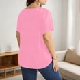 thumbnail image 3 of StSilkitty Summer Casual T-Shirts for Womens Plus Size Short Sleeve V Neck Shirts Solid Color Lightweight Soft Tops, 3 of 6