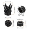 thumbnail image 2 of Rhinestone Charm Spacer Beads, 12Pack Zircon Pave Beads, 8mm Round Ball Crown Spacer Bead (Black, 3 Styles), 2 of 6