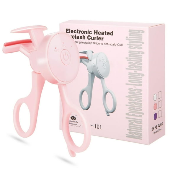 Electric Heated Eyelash Curler for Women  USB Rechargeable Heated Eye Lash Curler with 3 Heating Modes, Fast Heating, Safe Anti-Scald Eyelash Curlers, Long-Lasting Curls, Portable Makeup Tool, Pink