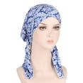thumbnail image 4 of Weikingp Clearance! Headbands for Women, Womens Casual Printed Head Hat Cap Headwear Muslim Turban Cap, Bandanas for Women, Bandanas for Men Blue, 4 of 4