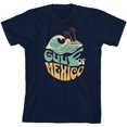 thumbnail image 3 of Gulf of Mexico Wave Text Youth Navy Blue Crew Neck Short Sleeve Tee-Medium, 3 of 4
