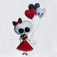 thumbnail image 2 of CafePress - Cute Skeleton Girl With Spooky Balloons Bib - Cute Cotton Cloth Baby Bib, Toddler Bib, 2 of 2