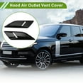 thumbnail image 2 of Unique Bargains Hood Air Outlet Vent Cover Trim for Land Rover Range Rover Sport 2014-2023 Hood Engine Bonnet Air Vent Outlet Cover Bezels ABS Black, 2 of 6