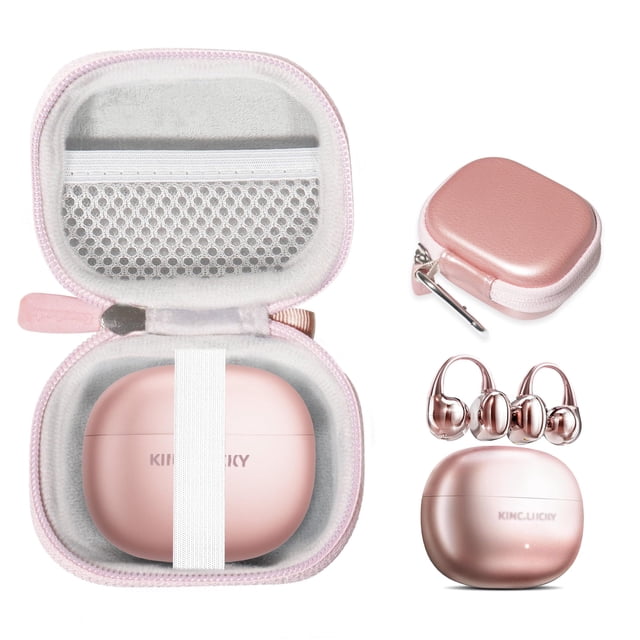 Funda CaseSack para auriculares King Lucky i121 con clip, color dorado rosa