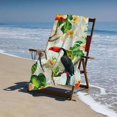 thumbnail image 4 of Bird Oversized Quick Dry Microfiber Beach Towel Ropical Flowers Lightweight Sand Free Towel Super Soft &amp; Absorbent for Travel Swimming Sports, 4 of 8