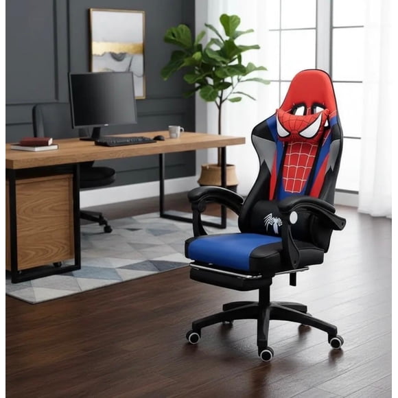 Silla Gamer Spiderman Roja Cuero Sintético