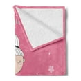 thumbnail image 2 of Retro Soft Flannel Fleece Throw Blanket, Hand Drawn Little Ballerina Girl Doing Pique Turns on a Rainbow Colored Stage, Cozy Plush for Indoor and Outdoor Use, 50" x 60", Multicolor, by Ambesonne, 2 of 5