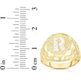 thumbnail image 2 of Floreo Men's 10k Yellow Gold Round Two-Tone Gold A-Z Initial Ring, Sizes 5 - 11, 2 of 4