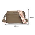thumbnail image 2 of Bolsa De Hombro Bolso bandolera pequeño y cuadrado para mujer, de piel auténtica, con correa ancha para mujer (caqui) Ehuebsd Para Estrenar, 2 of 8