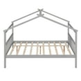 thumbnail image 3 of Bellemave Full Size House Bed with Trundle for Kids, Wood Platform Bed Frame with House Shape Roof for Kids, Teens, Girls & Boys (Gray), 3 of 9