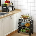thumbnail image 3 of 3-Tier Rolling Stackable Vegetable Fruit Basket Utility Cart Rack, 3 of 8