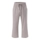 thumbnail image 4 of Pantalones de cintura alta y pierna ancha con cordón para mujer - Pantalones elásticos de poliéster con bolsillos para todas las estaciones, 4 of 5
