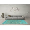 thumbnail image 3 of Ahgly Company Indoor Rectangle Oriental Light Blue Traditional Area Rugs, 8' x 12', 3 of 4