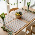 thumbnail image 5 of Abstract Orange, Placemats Set of 4, Geometric Striped Ombre Green Washable Wipeable Table Mats for Dining Tables, Indoor Outdoor Kitchen Place Mats for Holiday Party Table Decor, 5 of 9