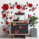 thumbnail image 5 of ¡Compra y Ahorra!, Pegatinas de pared con diseño de rosas y 12 mariposas rojas Akmoler, 5 of 5