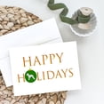 thumbnail image 2 of Bedlington Terrier Happy Holidays Greeting Cards and Envelopes Pack of 8 7 in x 5 in, 2 of 3