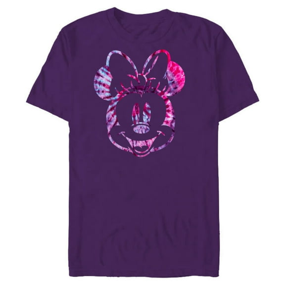 Disney Minnie Mouse Pink Tie Dye - Short Sleeve Blended T-Shirt for Adults - Customized-Purple