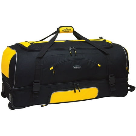 Travelers Club X-Large 36″ Drop-Bottom Rolling Duffel with Telescopic Handle