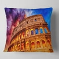 thumbnail image 2 of Designart Colosseum Rome Italy - Monumental Photo Throw Pillow - 18x18, 2 of 5