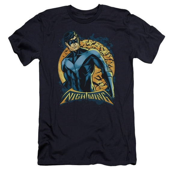 Batman - Nightwing Moon - Premium Slim Fit Short Sleeve Shirt - Small