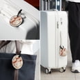 thumbnail image 6 of Marble 2pcs PU Leather Round Bag Tags with Privacy Cover and Name ID Tag - Suitcase Tags for Travel Luggage, Handbags, Backpacks, School Bags, 6 of 6