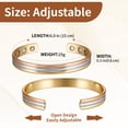 thumbnail image 6 of Wollet Tri Tone Pure Copper Magnetic Copper Bracelets Rings, Jewelry Gift Set for Women, Mom Wife, 6 of 7