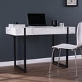 thumbnail image 6 of White Faux Marble Topped Desk, 6 of 10