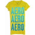 thumbnail image 1 of Aeropostale - Camiseta gráfica con purpurina para mujer, azul, talla mediana, 1 of 1