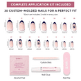 thumbnail image 4 of Glamnetic x Fanatics Press On Nails - New York Yankees | Short Almond Fake Nails, MLB Yankees Navy French Tips, Baseball Nails, Salon-Quality | 15 Sizes - 30 Nail Kit with Glue, 4 of 7