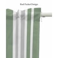 thumbnail image 5 of Sage Green Grey Stripe Kitchen Valances for Windows Farmhouse Linen Window Valance Curtain for Living Room Window Treatment Farmhouse Minimalist Striped Valance Rod Pocket Topper Drape, 54 x 18 Inch, 5 of 6