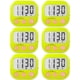 thumbnail image 1 of Paquete de 6 temporizadores digitales de cocina para cocinar temporizador magnético para cocinar alarma fuerte verde, 1 of 8