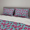 thumbnail image 2 of Strawberry Comforter & Sham Bedding Set, Repeating Pattern with Abstract Modern Design Summer Fruit, 3 pcs Duvet Set Microfiber Filling Quilt, 5 Sizes, Magenta Grey and Seafoam, by Ambesonne, 2 of 4