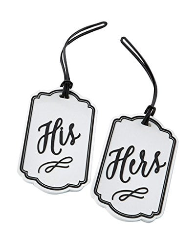 his and hers luggage tags