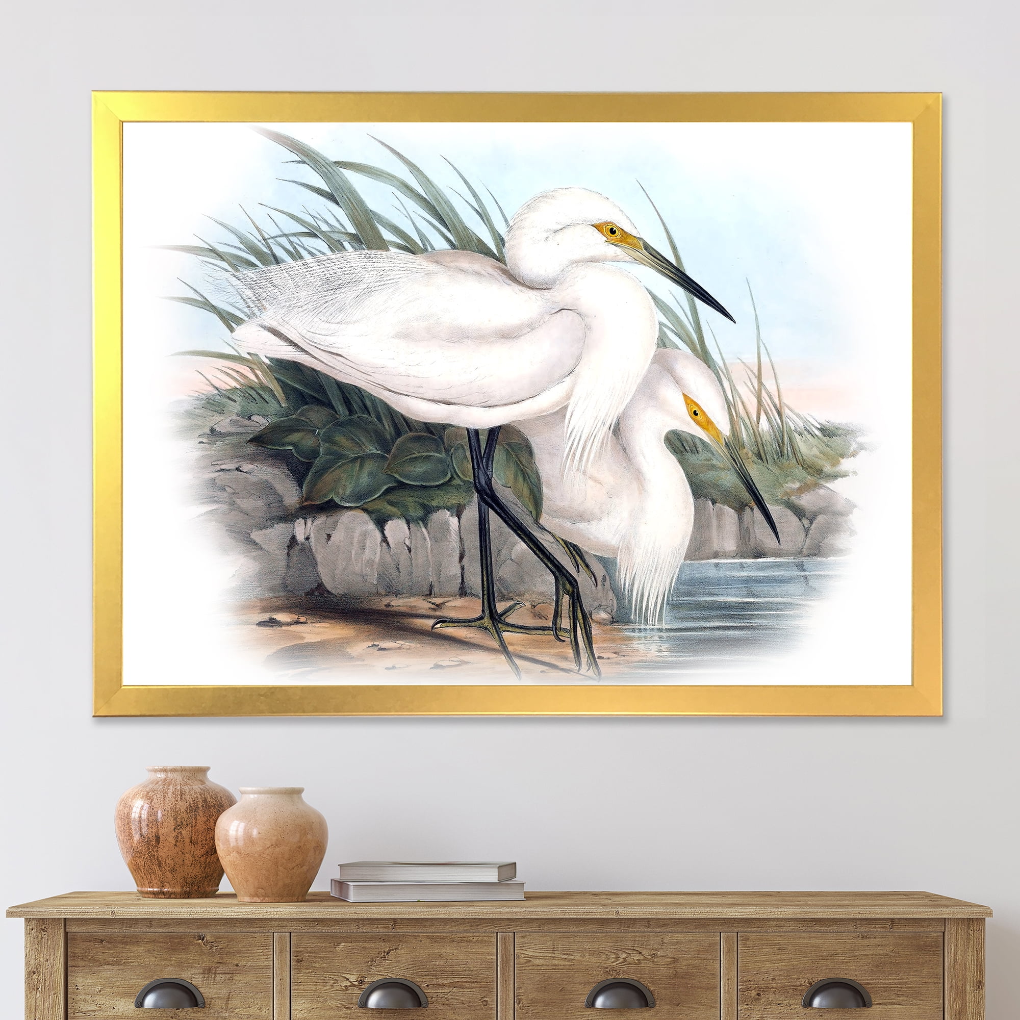 Designart 'Ancient Bird Life I' Traditional Framed Art Print