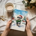 thumbnail image 3 of Hello Winter Schnauzer Frosty Morning Walk Welcome Snowy Christmas Spiral Bound Journal Miniature Schnauzer Dog Lover 5x7in Spiral Notebook - 02018, 3 of 5
