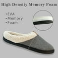 thumbnail image 3 of Women Slippers, House Cozy Slippers for Womens, Soft Wool-Like Plush Slippers for Indoor & Outdoor with Memory Foam Non-Slip Sole, Gray, Size 11-12, 3 of 6