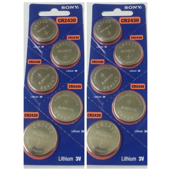 Sony Murata CR2430 3V Lithium Coin Battery - 10 Pack FREE SHIPPING